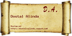 Dostal Alinda névjegykártya